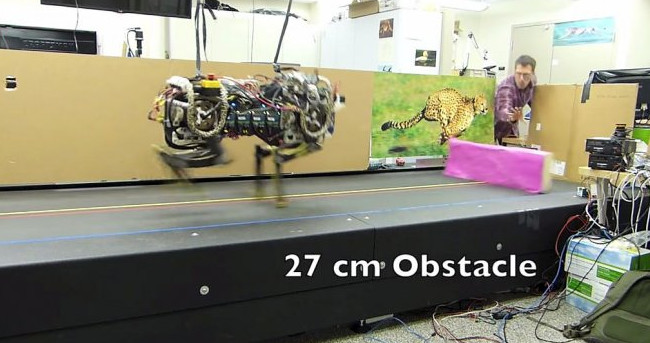 Робот-гепард с легкостью преодолевает препятствия с помощью лазерного наведения - «Роботы»