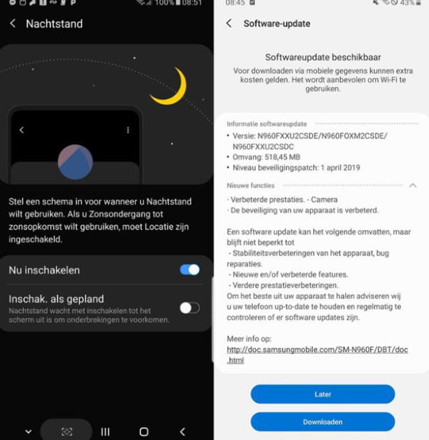 Galaxy Note 9 получил новое обновление системы: улучшенная камера и тёмный режим по расписанию - «Смартфоны»