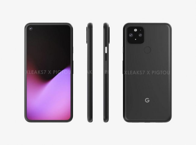 Новые рендеры Google Pixel 5: «дырявый» экран, обычный сканер отпечатков и квадратная камера - «Смартфоны»