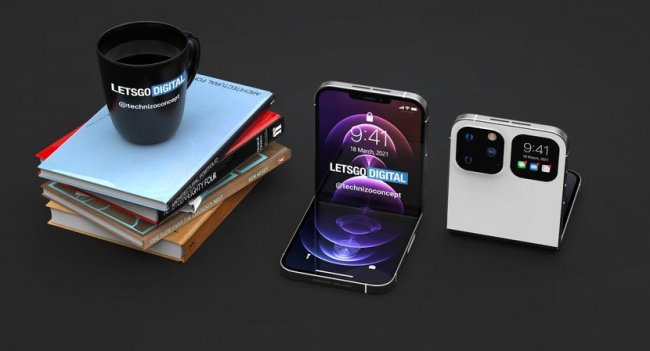 Раскладушка Apple появилась на концепт-рендерах и видео: два дисплея, подэкранный сканер, тройная камера и четыре расцветки - «Смартфоны»