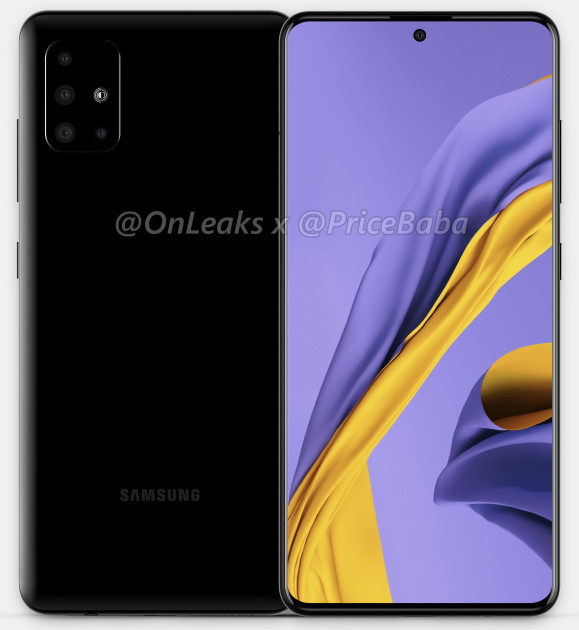 Samsung Galaxy A51 появился на качественных рендерах: «дырявый» экран, как у Galaxy Note 10 и камера на четыре модуля - «Смартфоны»