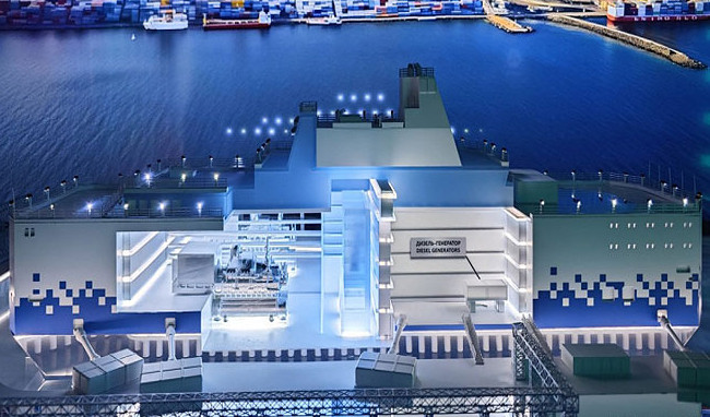 «Росатом» продемонстрировал плавучую АЭС ПЭБ-100, выдающую 100 МВт - «Технологии»
