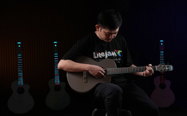 Умная гитара Litejam Neo с RGB-подсветкой сама научит вас играть - «Гаджеты»